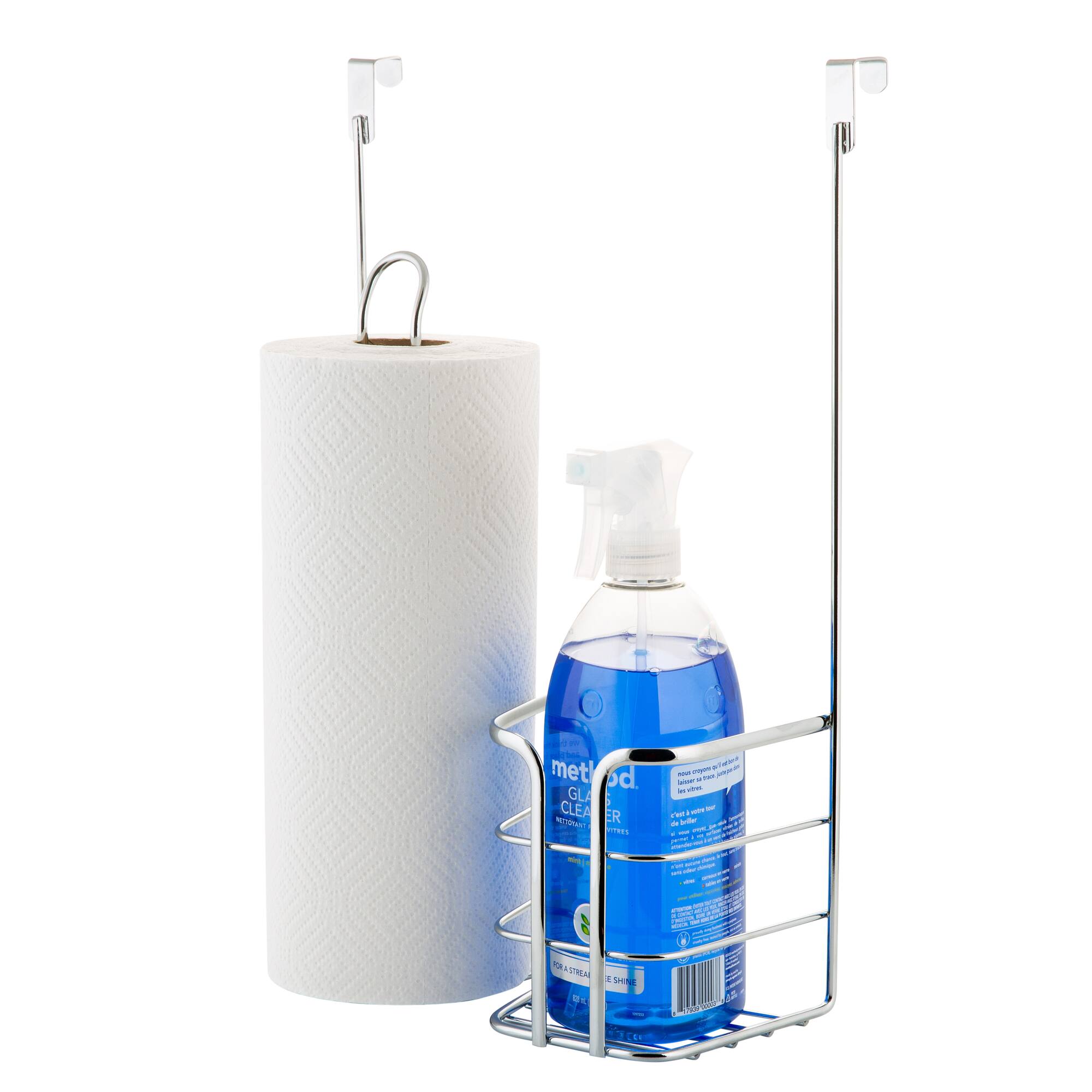 Kitchen Details Chrome 2-in-1 Over the Cabinet Cleaning Organizer
